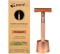 Kalanka-Zero Waste Rasoir De Sûreté, Avec Support, En Métal, Sans Plastique, Humide, Pour Homme Et Femme, Rose