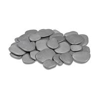 Kalapanta - Galets décoratifs en Plastique recyclé pour Pots, Aquariums, Maison, Jardin (Taille L Ø 5-8 cm, Environ 45 pièces, Gris), Fabriqué en Italie