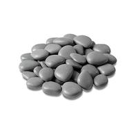 Kalapanta - Galets décoratifs en Plastique recyclé pour Pots, Aquariums, Maison, Jardin (Taille S Ø 2-5 cm, Environ 75 pièces, Gris), fabriqué en Italie