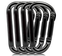 Kalastussaari Clips de Carabiner, 4pcs de Verrouillage en Forme D, 3 cliptes Porte-clés en Fer à 3 Rouille pour extérieur, Camping, randonnée, Sac à Dos, Touches, Outils, Accessoires d'équipement