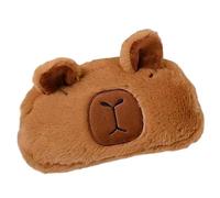 Kalastussaari Étui à Crayon Capybara Moelleux, Brown Capybara Big Eyes Eyes Strangez de Stockage Pouche avec Fermeture éclair, Sac de Stylo Mignon pour garçons et Filles Cadeau