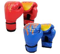 Kalastussaari Gants de Boxe pour Enfants, 2 Paires résistantes à la déchirure PU PU Soft Sweet Mitts, équipement d'entraînement pour la Formation des garçons et des Filles