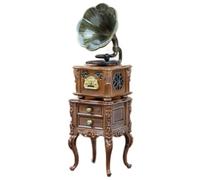 Kalastussaari Jouet phonographe Miniature, Meubles de Maison de poupée Vintage avec 3 chansons, décor Bureau rétro pour collectionneurs