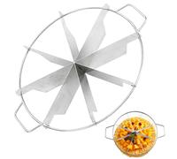 Kalastussaari Marqueur de portion de gâteau Diviseur gâteau en acier inoxydable Slicer 8 Blade Pizza Slicer pour Bakery Cafe Restaurant Diviseur séparateur maison