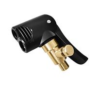 Kalastussaari Pompe à vélo à Double tête, Adaptateur de soupape de Pompe air des pneus, Accessoires tête connecteur vélo avec soupape Purge