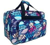 Kalastussaari Sac de Transport de Machine à Coudre, étui en Nylon capacité avec Fermeture éclair, Couverture Protection des Motifs Feuilles pour Voyager, pensionnat