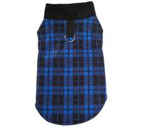 Kalastussaari Small Dog Pull Soux Stress Polar Polar Pid Pull avec Un Motif à Plaid Bleu Pul Chiot Chaud pour Les Chats et Les Chiens Usure Quotidienne, Noël, Mariage Small Dog Pull