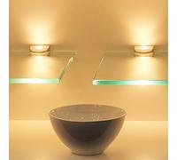 kalb - Étagère en Verre LED Panneau Mural Tablette Suspendue étagère Murale éclairée