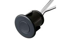 Kalb | Interrupteur encastrable rond, marche/arrêt, intensité variable, câble d'entrée et de sortie 200 cm LED-MINI blanc, 12 VDC, max. 3 A, couleur : noir