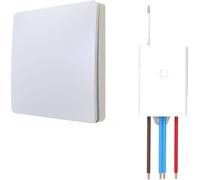 kalb | Interrupteur sans fil Eclairage LED 230V Bouton-poussoir Sans fil Sans pile Blanc Interrupteur et récepteur