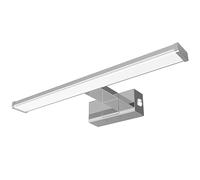 kalb | Lampe à miroir murale, chrome, 500mm, pour montage mural, au choix blanc chaud ou blanc neutre, interrupteur intégré (blanc chaud)