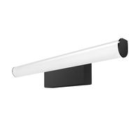 kalb | Lampe LED pour miroir 300mm, Applique, noir, ronde, 230VAC, Luminaire salle de bain noir - Ambiance moderne, Economie d'énergie, Protégé contre les éclaboussures, Blanc chaud