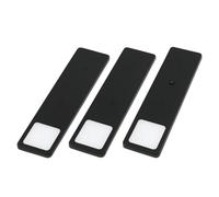 kalb | Lampe LED sous-meuble Solid2, set noir, interrupteur mécanique, 3 W (noir, jeu de 3, blanc chaud)
