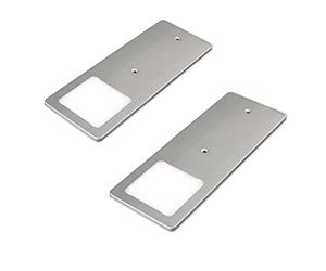 kalb | Lampes LED sous le comptoir argent 5W- lampe de cuisine très plate, choix:2 set blanc chaud