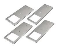 kalb | Lampes LED sous le comptoir argent 5W- lampe de cuisine très plate, choix:4 set blanc chaud