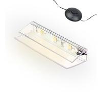 kalb | LED Éclairage bords de verre Ambilux Clip transparent 3000K 5000K 1-10 sets Verre 4-10mm Interrupteur à pied Extensible avec variateur & contrôle Smart-Home (Blanc chaud, Set de 1)