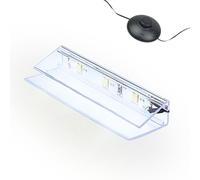 kalb | LED Éclairage bords de verre Ambilux Clip transparent 3000K 5000K 1-10 sets Verre 4-10mm Interrupteur à pied Extensible avec variateur & contrôle Smart-Home (Blanc froid, Set de 1)