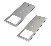 Kalb | Lot de 2 spots LED encastrables - 5 W - Très plats - Avec fonction variateur tactile - Blanc chaud