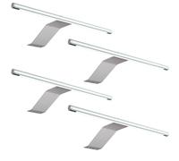 kalb | luminaire LED en saillie 340x170x40 mm pour placard 12 V CC 4 W 230 lm avec interrupteur et bloc d’alimentation gris argenté (gris argenté, lot de 4, blanc neutre)