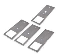 kalb | Luminaires d'agencement LED acier inoxydable brossé 5W- lampe de cuisine très plate avec fonction de variation tactile spot encastrable, set de 4 pièces blanc neutre