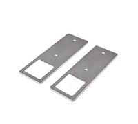 kalb | Luminaires d'agencement LED acier inoxydable brossé 5W- lampe de cuisine très plate spot encastrable, set de 2 pièces blanc chaud