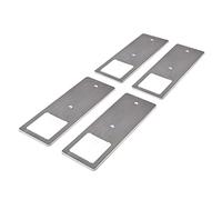 kalb | Luminaires d'agencement LED acier inoxydable brossé 5W- lampe de cuisine très plate spot encastrable, set de 4 pièces blanc chaud