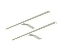 kalb Material für Möbel Applique LED lampe pour meuble éclairage de vitrine salle de bain, sélection : lot de 4, température de couleur : blanc chaud, surface : aluminium anodisé