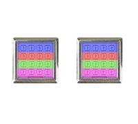 kalb Material für Möbel Éclairage de vitrine LED RGB luminaire pour étagère en verre lampe pour meuble lumière de bibliothèque kit, choix : lot de 2, forme : carré