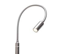 kalb Material für Möbel Lampe de chevet LED 3 W intensité variable éclairage chambre luminaire lit lampe de lecture, choix : 1 pièce, chrome