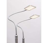 kalb Material für Möbel Lampe de chevet LED 4 W lampe de lecture luminaire flexible éclairage chambre lit, choix : lot de 2, gris argenté