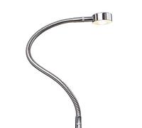 kalb Material für Möbel Lampe de chevet LED lampe de lecture luminaire flexible chrome gris argenté interrupteur tactile, coloris : chromé, 1 pièce