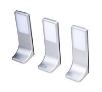 kalb Material für Möbel Lampe LED sous meuble éclairage de cuisine luminaire sous-face panneau, choix : lot de 3, température de couleur : blanc chaud