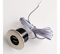 kalb Material für Möbel Veau | Hub USB encastrable en acier inoxydable prise pour smartphone, tablette, liseuse électronique encastrable 12 V