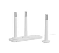 kalb Palma Lot de 3 lampes de table LED modernes à intensité variable 3000 K Utilisation sans fil Variateur tactile IP44 Lampe rechargeable 1200 mAh Station d'accueil pour hôtel et restauration (Lot
