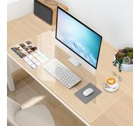 KALBIGRO Tapis de Bureau Transparent, Sous Main Transparent 100 x 50 cm, PVC Protection Bureau Antidérapant Résistant à l Chaleur, Tapis de Table pour Ordinateur Bureau Maison