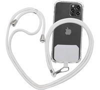 Kalcx-3 Pièces Tour De Cou Telephone Portable,Détachable Cordon Téléphone Attache Laniere Collier Telephone Cou,Ajustable Bandoulière Corde Ficelle Telephone Universel (Blanc)