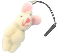 Kalcx-Bijoux Blanc Mobile Lièvre Lapin Lièvre Lapin Lapin Lièvre En Peluche Pendentif Pâques À La Main De Mode Pendentif En Porte-Clé Porte-Clés