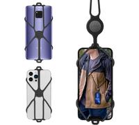 KALCX-Chaîne De Téléphone Portable Universelle À Bandoulière,Sangle De Téléphone Portable Réglable À Suspendre,Compatible Avec Iphone Samsung 4,7-7,2 Pouces,Crossbody Phone Tie 3 (Noir)