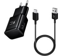 KALCX-Charge Rapide,Chargeur Usb C Rapide Pour Samsung Galaxy S9,S8,S10,S20,S20 Fe,A04S,A14,A13,A12,A53,5G,Xiaomi Redmi Note,Google Pixel,Avec Câble 1M,15W Chargeur De Rechange Universel Noir