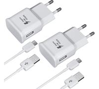Kalcx-Chargeur 2-Pack Avec Câble De Charge Usb Type-C Câble De Charge Rapide Pour Samsung Galaxy S8 S8+ S9 Plus S10 S10 Plus S10e A50 A51 A12 A40 A42 Note 8/9,Chargeur Rapide De Remplacement D'origin