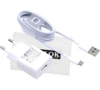 Kalcx-Chargeur D'origine Pour Huawei Hw-050100e01 Pour Huawei P8 Lite,P9 Lite,P10 Lite,Honor 4x,5c,5x,Honor 6,6 Plus,6x,Honor 7,Câble De Données Micro Usb Avec Chiffon De Nettoyage
