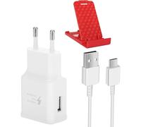 KALCX-Chargeur Rapide 15 W Avec Câble De Charge Usb C De 1,5 M Pour Samsung Galaxy S20 S10 S9 S8 A13 A14 A15 A32 A33 A34 A52 A53 A54 A56 M55 M54 M53 M35 M34 M33 Android Connecteur De Charge Rapide