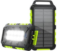 Kalcx-Chargeur Solaire 26800mah Pd 15w Batterie Externe Solaire Avec Une Entrée Type-C Charge Rapide Et 2 Ports Usb Solar Power Bank Imperméable Compatible Avec Téléphone Tablette Camping Vert