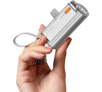KALCX-Flow Mini Portable Charger,5000Mah Mini Power Bank With Dual Plugs And Built In Cable,Usb-C Lightning External Battery For Iphone 15/14 Series,Samsung S23,Note20,Lg,Huawei,Ipad,Airpods