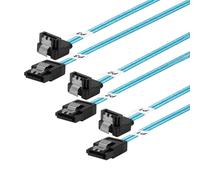 KALCX-Lot De 3 Câbles Sata Longs À 90 Degrés,1 M,Câble Sata À Angle Droit Coudé,Câble De Données Sata 6 Gbit/S Pour Disque Dur,Serveur,Disque Dur Ssd