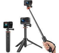 KALCX-Mini Trépied Avec Rallonge Pôle Pour Gopro,Perche À Selfie Pour Caméra Sport,Accessoires Pour Gopro,Compatible Avec Go Pro,Insta360 One R/Rs,Dji Osmo Action,Akaso Et Autres Caméras D'Action