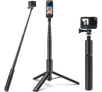 KALCX-Perche À Selfie Trépied Pour Gopro Insta360,120Cm Extensible Poignée Vlog Portable Trépied Monopode Accessoires Pour Gopro Hero 13 12 11 10 9 8 Black Insta360 X5 X4 X3 Dji Osmo Action 5 Pro