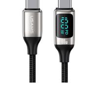 Kalcx-Usb-C Vers Usb-C Câble Us-Sj546 U78 Pour La Charge Et Le Transfert De Données 100w Pd Charge Rapide Jusqu'à 5a Matériaux : Nylon+Aluminium Disposition Intelligente Indicateur Led 1.2m Blanc