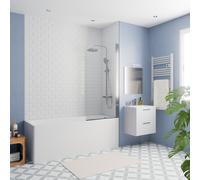 Kaldewei - 170x70 cm Ensemble baignoire Eurowa universelle + Pare baignoire pivotant chrome + pieds (KW312-SETP1)
