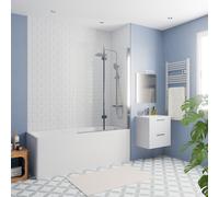 Kaldewei - 170x70 cm Ensemble baignoire Eurowa universelle + Pare baignoire pliable, 2 volets chrome + pieds (KW312-SETP2)